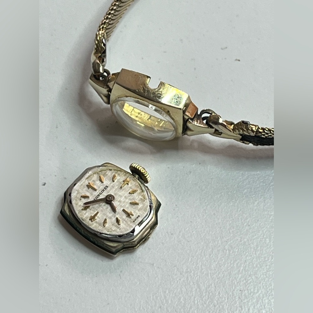 Longines mini mechanical ladies watch gold filled 10K. - Picture 13 of 15